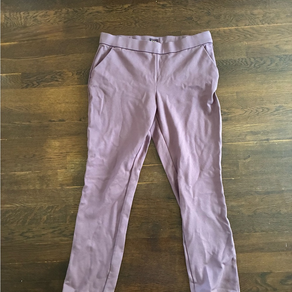 Lee dusty purple side zip stretchy slim fit pants